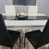 Dining Table Set and 6 4 black white Leather chairs kitchen table set of 4 or 6