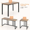 4 PCS Dining Table Set Rectangular Wooden Dining Table Industrial Table Set