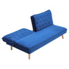 3 Seater Blue Click Clack Sofa Bed Velvet Fabric Recliner Settee Couch Sofabed