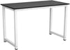 Computer Desk Dining Table Home Office Workstation w/ White Metal Frame,