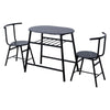 Marble Vein Table + 2 Chairs Set Bistro Set Metal Frame Coffee Breakfast Kitchen