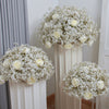 Artificial Rose Hydrangea Flowers Bouquet Leaves Balls Wedding Home Garden Decor