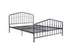 BUSHWICK KING SIZE BED FRAME BEDSTEAD IN GREY METAL BY DOREL