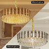 3/4/5-Layer Luxury Crystal Chandelier Ceiling Light Pendant Lamp Living Room Hal