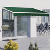 Manual Patio Awning Outdoor Garden Canopy Sun Shade Retractable Shelter Fabric