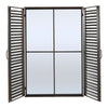 Metal Vintage Chic Shutter Garden Mirror WindowStyle Wall Hanging Home Art Decor