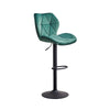 Modern 2 Velvet Bar Stools Diamond Seat Kitchen Salon Chairs Pub Gas Lift Swivel