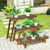 3-Tier Ladder Wood Plant Stand Step Flower Pot Shelf Large Bench Potted Storage