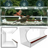 Strong Window Bird Feeder Acrylic Table Hanging Feeder Station w / Dry Seed Tray