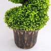 3/4ft Artificial Boxwood Tower Tree Topiary Spiral Twist Plants Outdoor Indoor