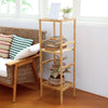 Multi-Tier Tower Bamboo Shelf Narrow Bathroom Shelf Adjustable Ladder Rack Home