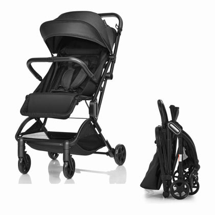 Foldable Baby Stroller Pushchair Pram Toddler Buggy Adjustable Backrest Footrest