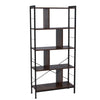 4-Tier Ladder Storage Bookshelf Industrial Leaning Bookcase Unit Display Storage