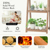 3 Tier Wooden Plant Stand Folding Flower Shelf Display Ladder Free Standing