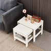 Modern Nest of Tables Wood Set of 2 Coffee Side Table Living Room Furniture UK