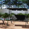 Garden 3 Seater Swing Chair Hammock Bench with Sun Canopy Outdoor Patio Seat