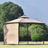 3x3(m) Steel Pergola Gazebo Marquee Garden Shelter Sun Shade Patio Awning Gold