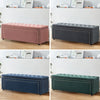 Velvet Upholstered Bench Storage Ottoman Bedroom Tufted Button Seat Blanket Box