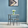 3 Pieces Bar Table Dining Kitchen Table Chair Dining Room Sets w/ Storage Shelf