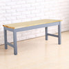 Wood Dining Bench Long Seat Chair Lounge Stool Natural White Painted Side Table