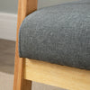 Modern 3 Seaters Sofa Armchair Wood Frame Padded Seat Linen Fabric Grey Home BN