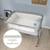 Side Sleeping Bedside Crib Baby Crib Cot bed with Washable Mattress & Wheels