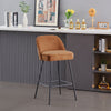 2x Bar Stools Velvet Breakfast Chairs Footrest Barstool with Spring Cushion