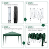 New 3X3M Garden Heavy Duty Pop Up Gazebo Marquee Party Tent Wedding Canopy Green