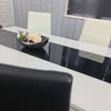 Dining Table Set and 6 4 black white Leather chairs kitchen table set of 4 or 6