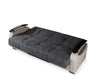 New Stylish Leon Grey Cream 3 Seater Velvet Fabric Modern Comfortable Sofa Bed.