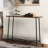 Classic Console Table Narrow Long Sofa Table Cross Line Metal Legs Workstation