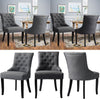 Linen Fabric Scroll High Back Kitchen Dining Room Chairs Upholstered Furnitures