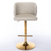 Modern Set of 2 Bar Stools 360° Swivel Swivel PU Leather Pub Bar Chairs Beige QF