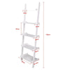 5 Tier Unit White Ladder Wall Shelf Home Storage Display Bookcase Stand Bedroom