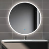 Illmiunated Round LED Bathroom Mirror Single Touch Fogless Cold White Light Wall