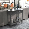 Modern Console Table 2 Drawer w/Shelf Dressing Table Hallway Hall Desk Furniture