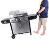 Mobile Camping Gas BBQ Grill Firepit Table Stand Patio Barbecue Tool