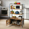 Industrial 2 Doors Cabinet Freestanding Display Bookshelf Cupboard Bookcase