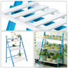 Garden 3-Tier Wood Flower Plant Pot Shelf Ladder Rack Display Folding Stand Blue