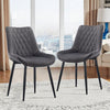 2X Faux Leather Dining Chairs PU Padded Dining Room Kitchen Chair Set Family