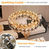 Luxury Modern Crystal Chandeliers Smoky Grey & Clear Golden Metal Pendant Lights