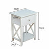 Brambly Cottage Stanhope 1 Drawer Bedside Table - White