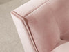 Window Seat Upholstered Bench Stool Blush Pink Fabric Chair Bedroom Living Room