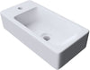 Small White Bathroom Wall Hung Cloakroom Ceramic Compact Wash Basin Sink 370mm