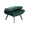 Upholstered Velvet Tufted Accent Chair Tub Armchair Lounge Sleep Sofa With Stool