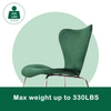 Dining Chairs Set of 6 Velvet Padded Seat Chrome Legs Kitchen Home Office Green