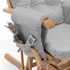 ONPNO Replacement Velvet Cushions 5PCS Set for Glider Rocking Chair and Stool
