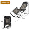 2 Pieces Foldable Zero Gravity Reclining Garden Patio Deck Chair Sun Lounger