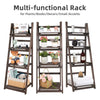Vintage Wooden Ladder Flower Plant Stand Foldable 4 Tier Display Rack Bookshelf
