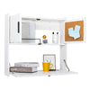 Wall-mounted Folding Table Laptop Study Desk Workstation w/Tack Board Storage UK